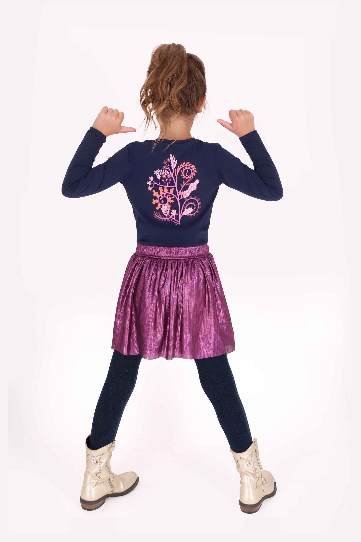 B.Nosy - Robe navy backprint Daisy