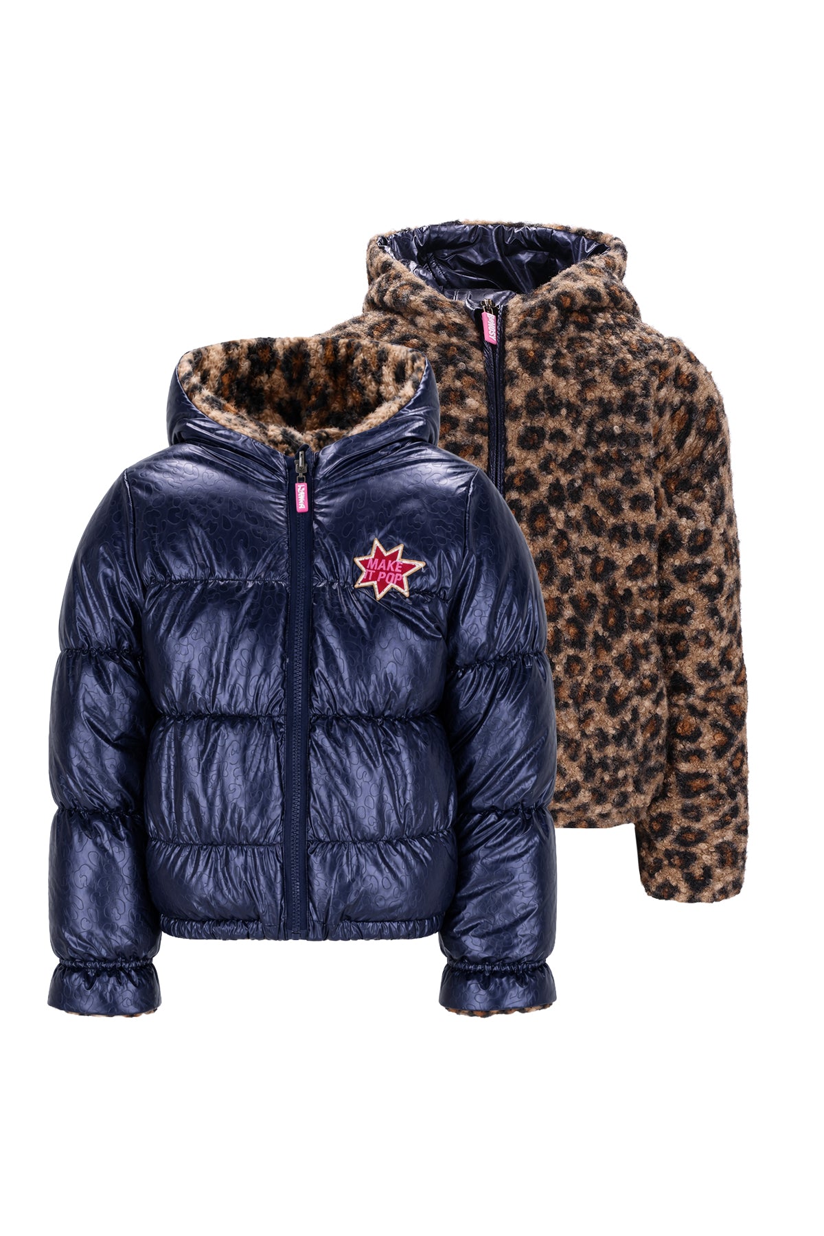 B.Nosy Manteau réversible navy & léopard Jessie