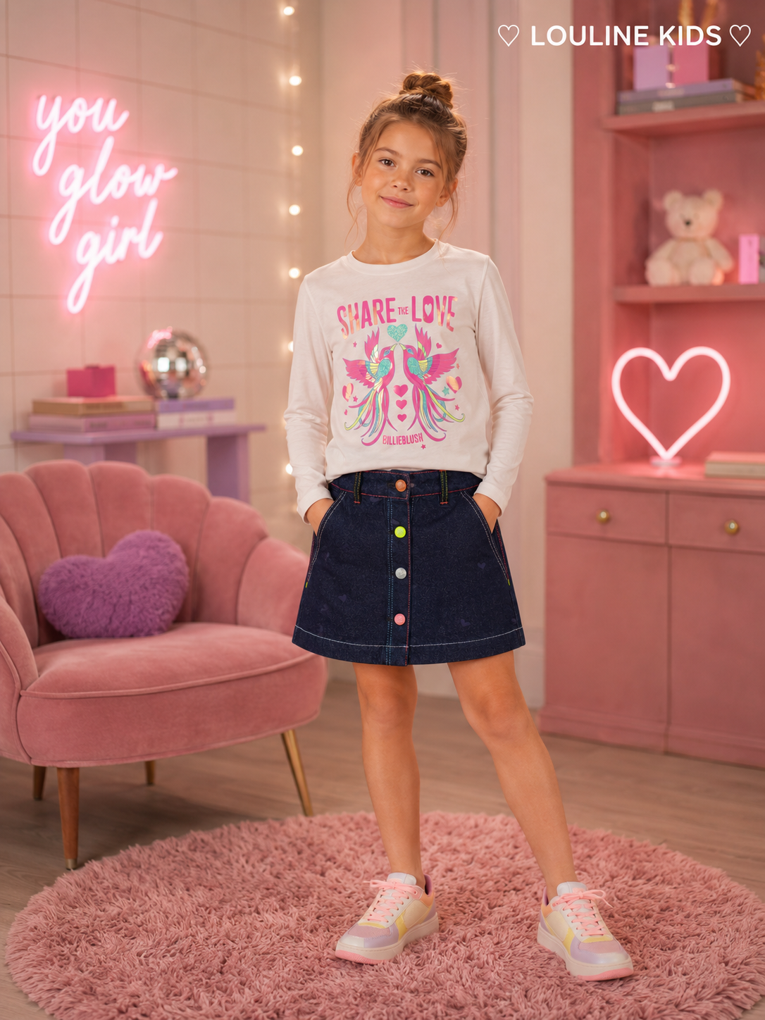 Billieblush - Jupe en denim brut