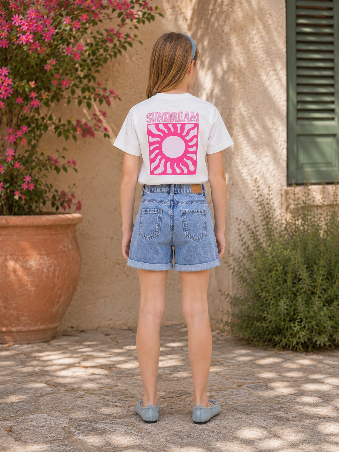 Only - Camiseta blanca con estampado en la espalda KOGVACAY