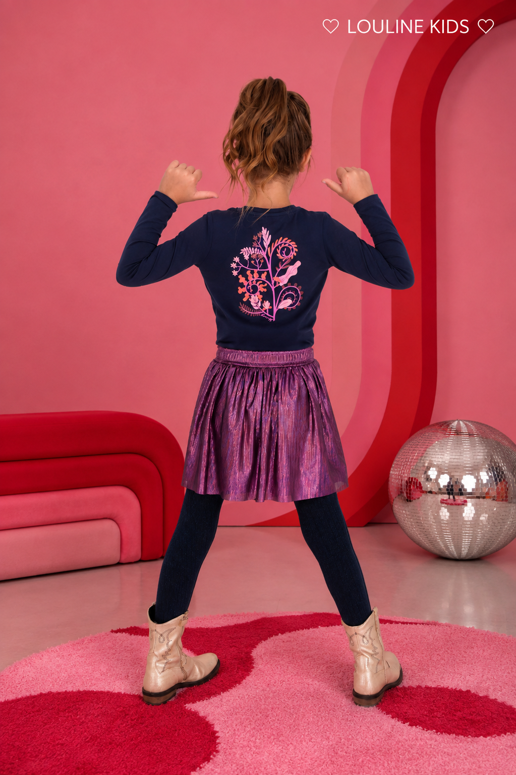 B.Nosy - Robe navy backprint Daisy