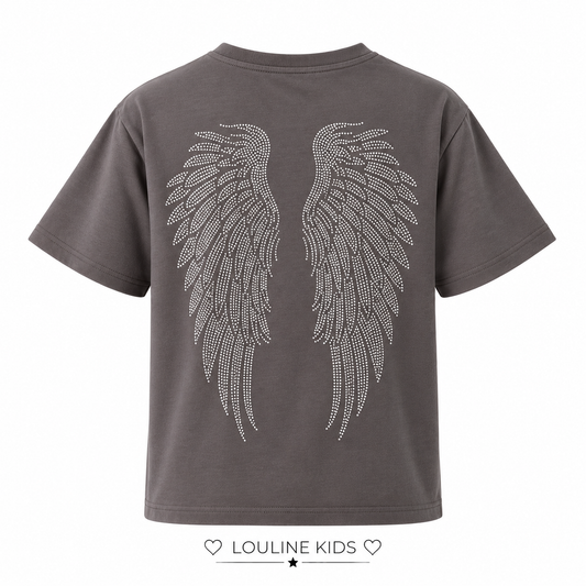 Mère & Enfant - T-shirt gris backprint Angel