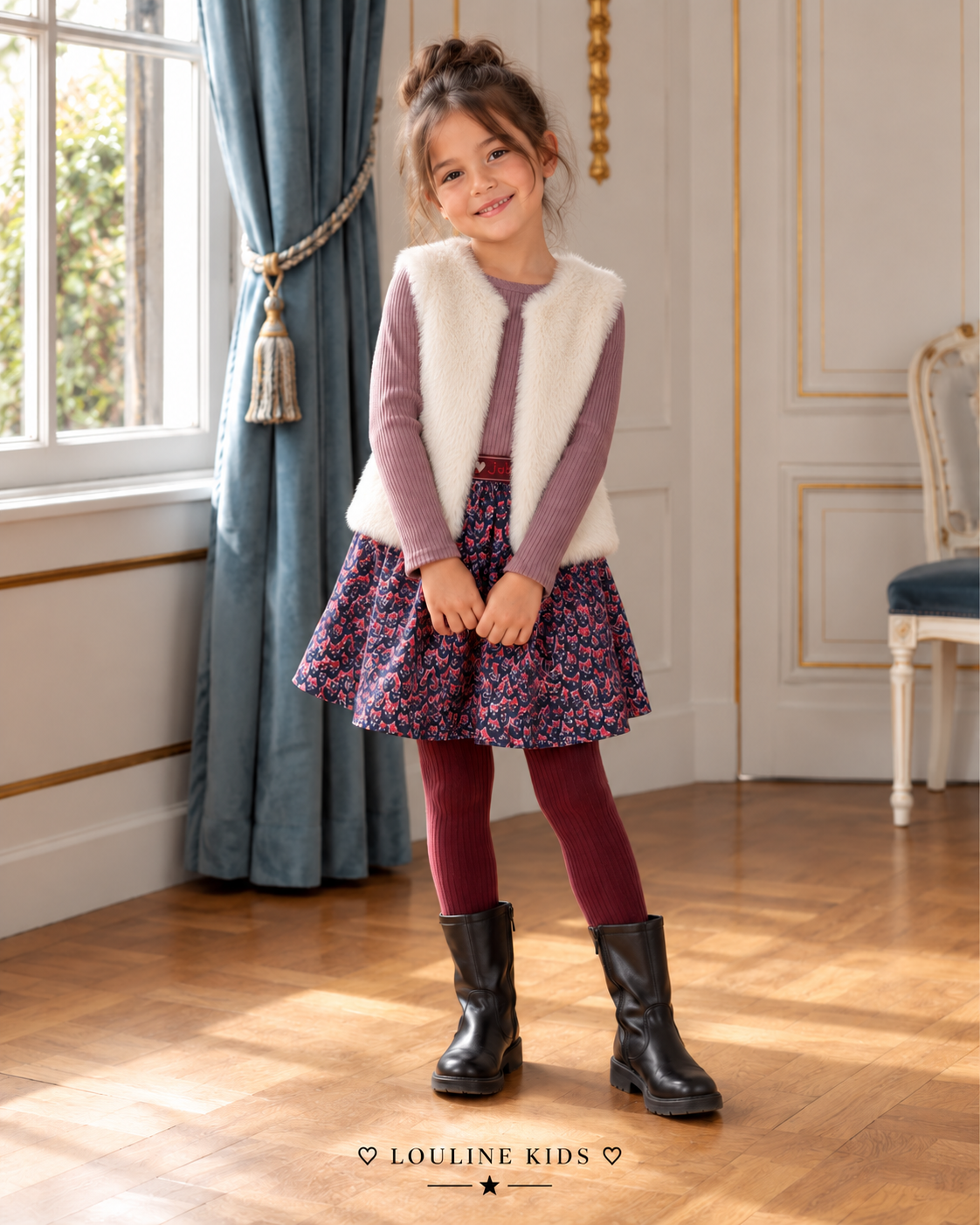 Jubel – ärmellose Weste aus cremefarbenem Kunstfell „Daily Princess“.