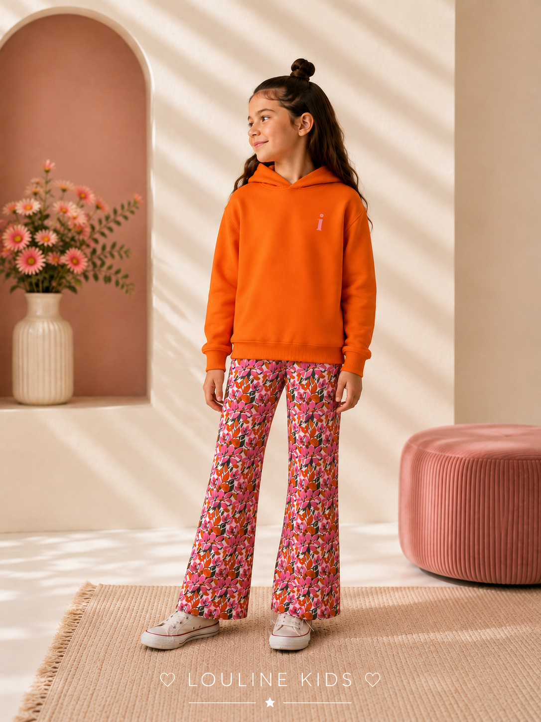 QPI - Sweat à capuche backprint Fiore