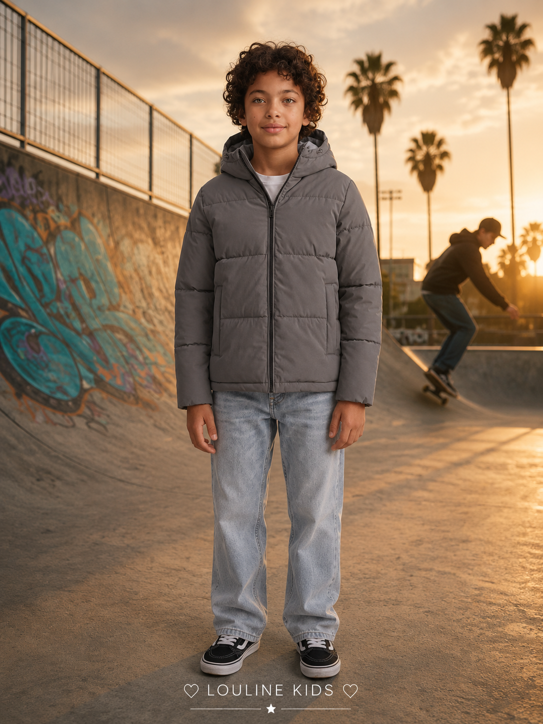 Jack&Jones - Manteau à capuche asphalt JJGALAXY