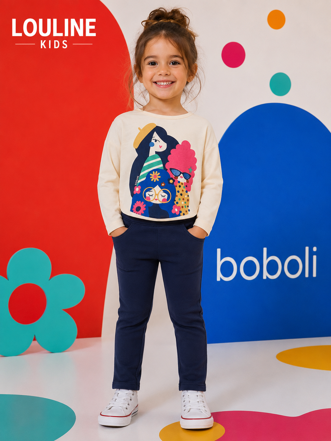 Boboli - T-shirt écru Mademoiselles