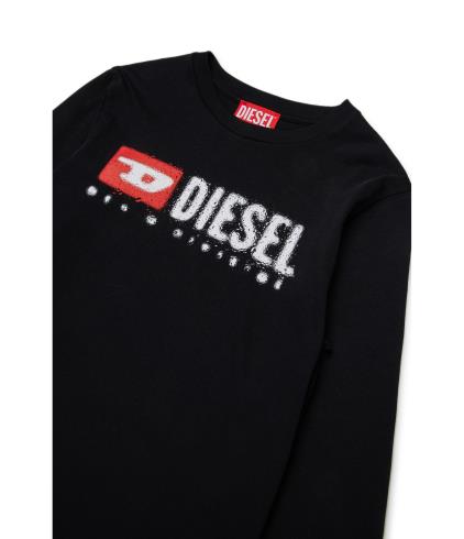 Diesel - T-shirt à longues manches noir TDROPS