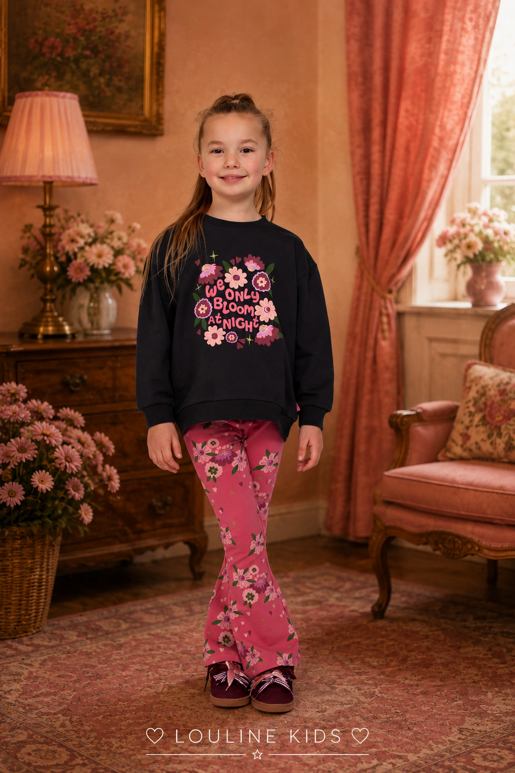 Jubel - Sweat anthracite Moon Flowers