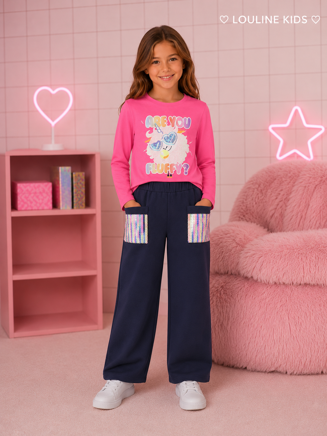 Billieblush - Pantalon de jogging navy & poches sequin