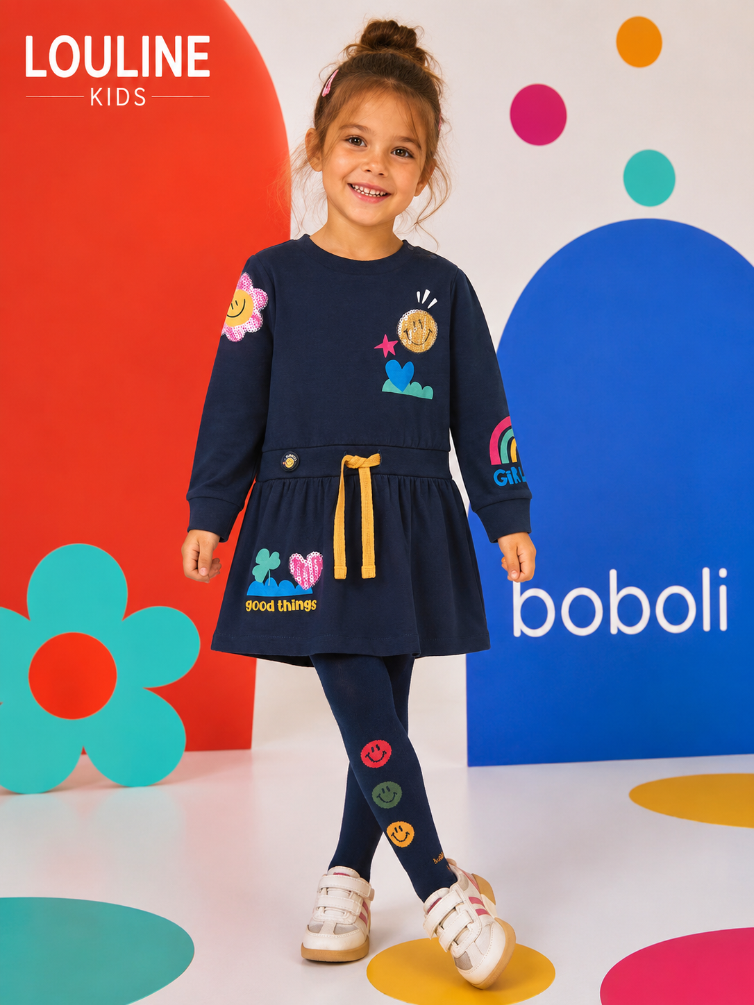 Boboli - Robe navy SMILE