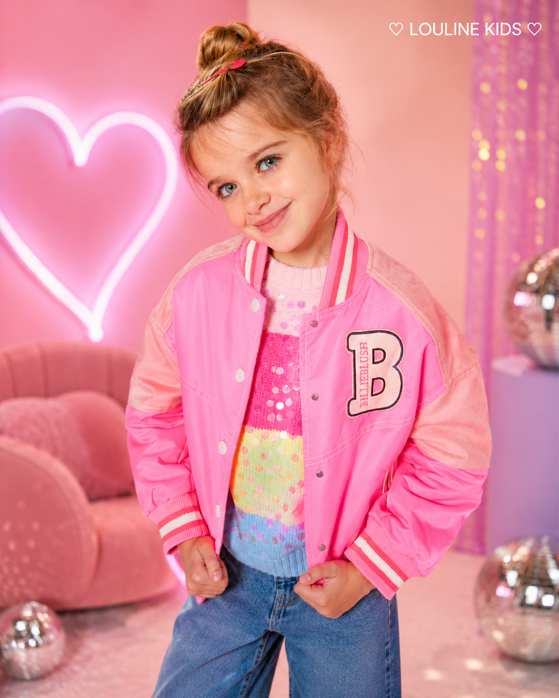 Billieblush - Pull en tricot rayé avec sequins