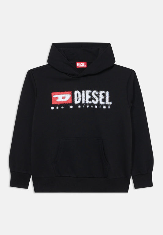 Diesel - Sweat à capuche noir