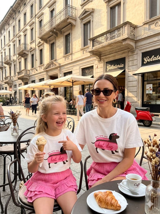 Mère & Fille : T-shirt blanc CHIEN