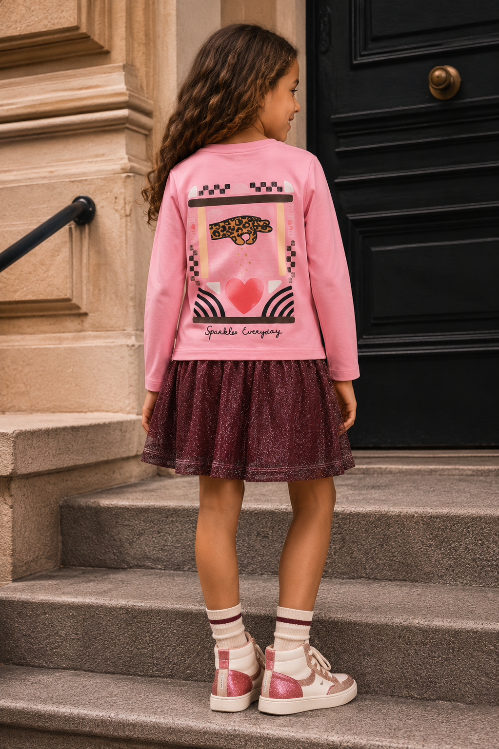 Jubel - T-shirt rose bakprint City Chic