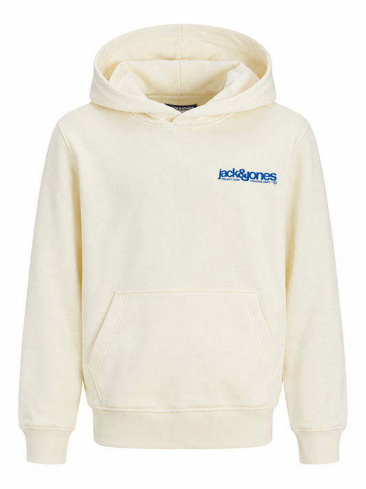 Jack&Jones - Sweat à capuche backprint sweet corn JWHUNION