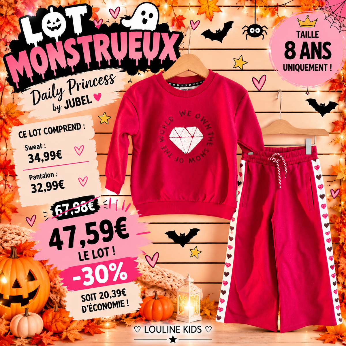 Jubel - Lot de 2 pièces Daily Princess - 8 ANS
