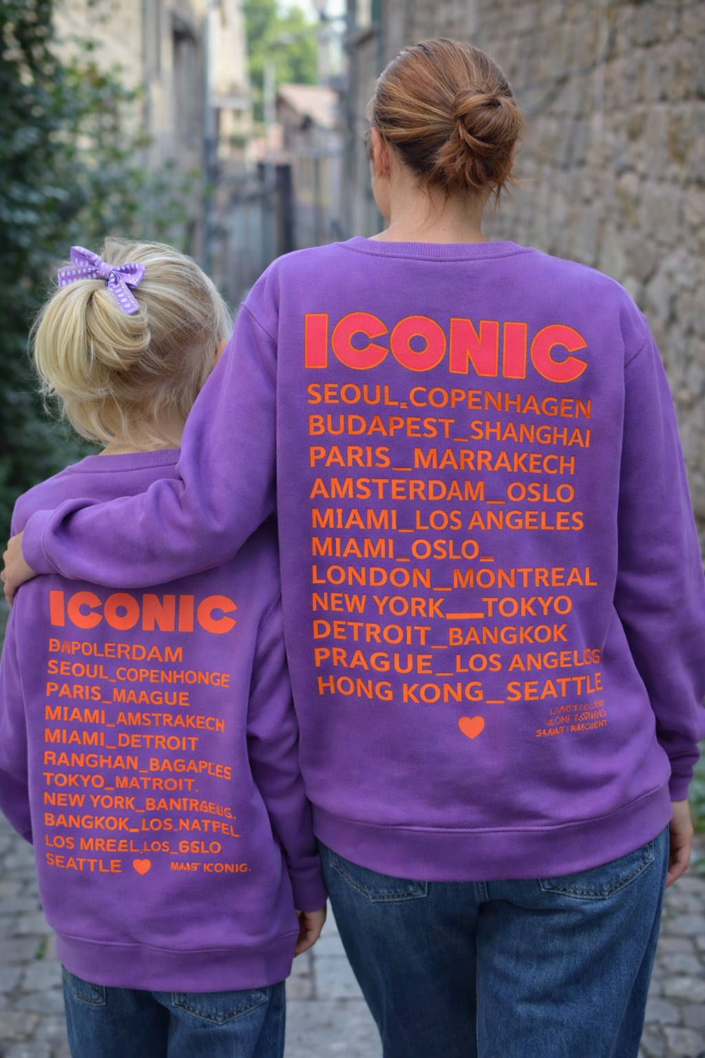 Mère & Fille - Sweat violet ICONIC