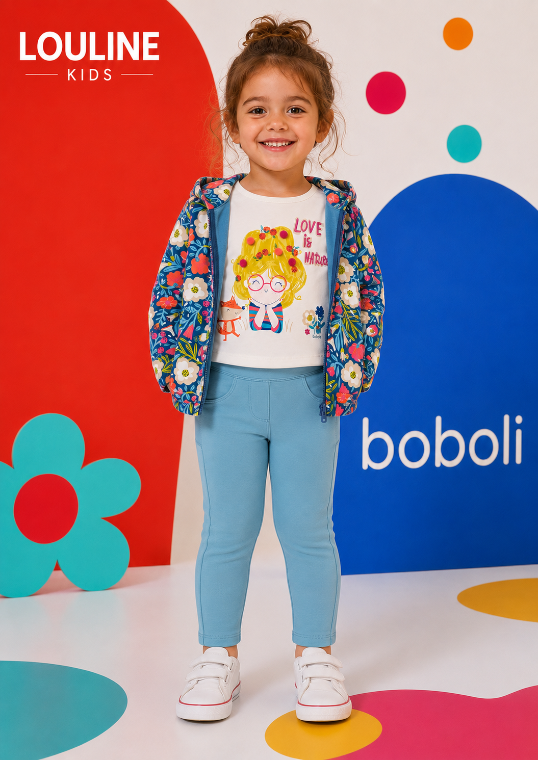 Boboli - T-shirt offwhite " Love is Nature "