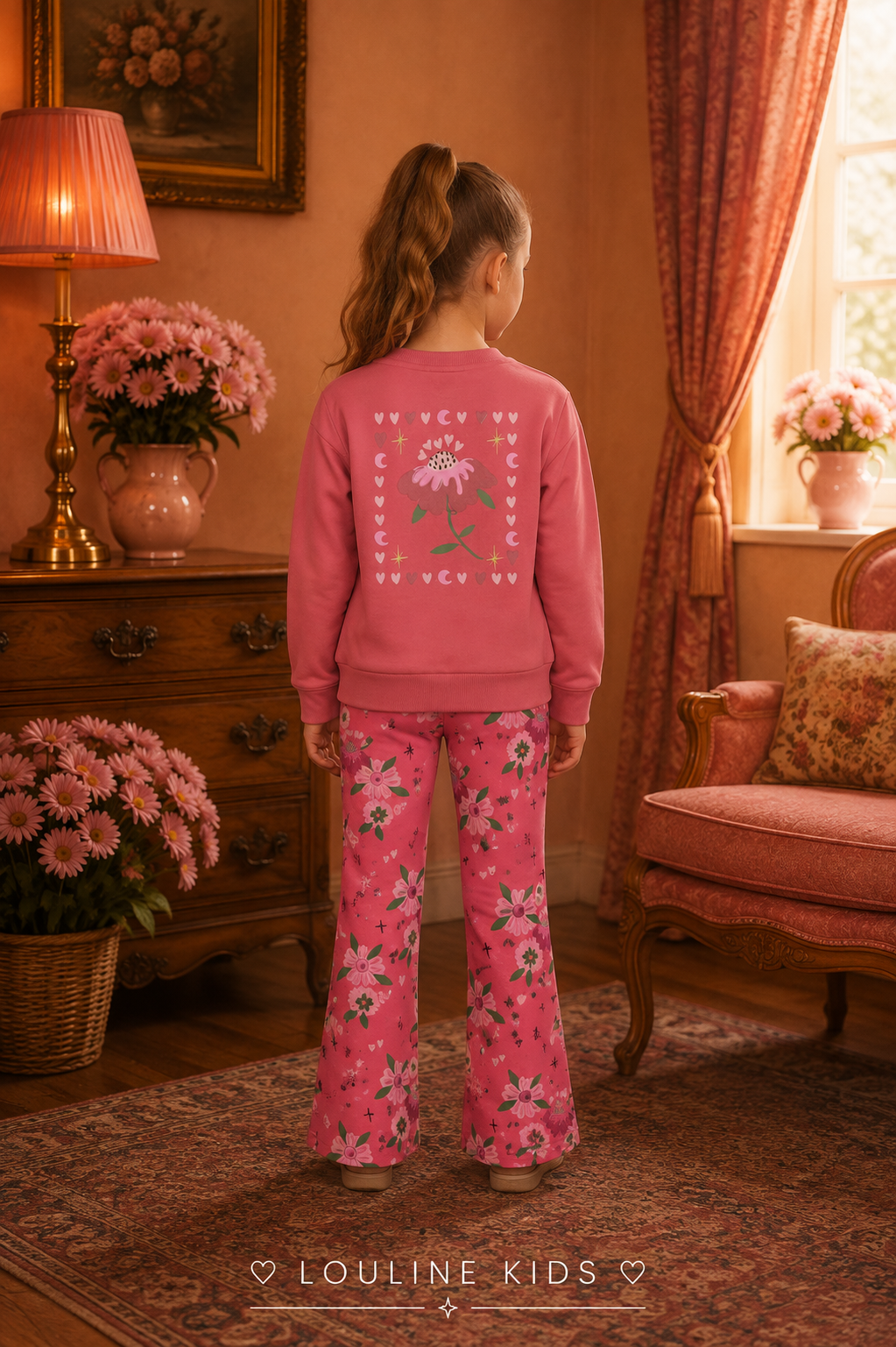 Jubel - Sweat rose backprint Moon Flowers