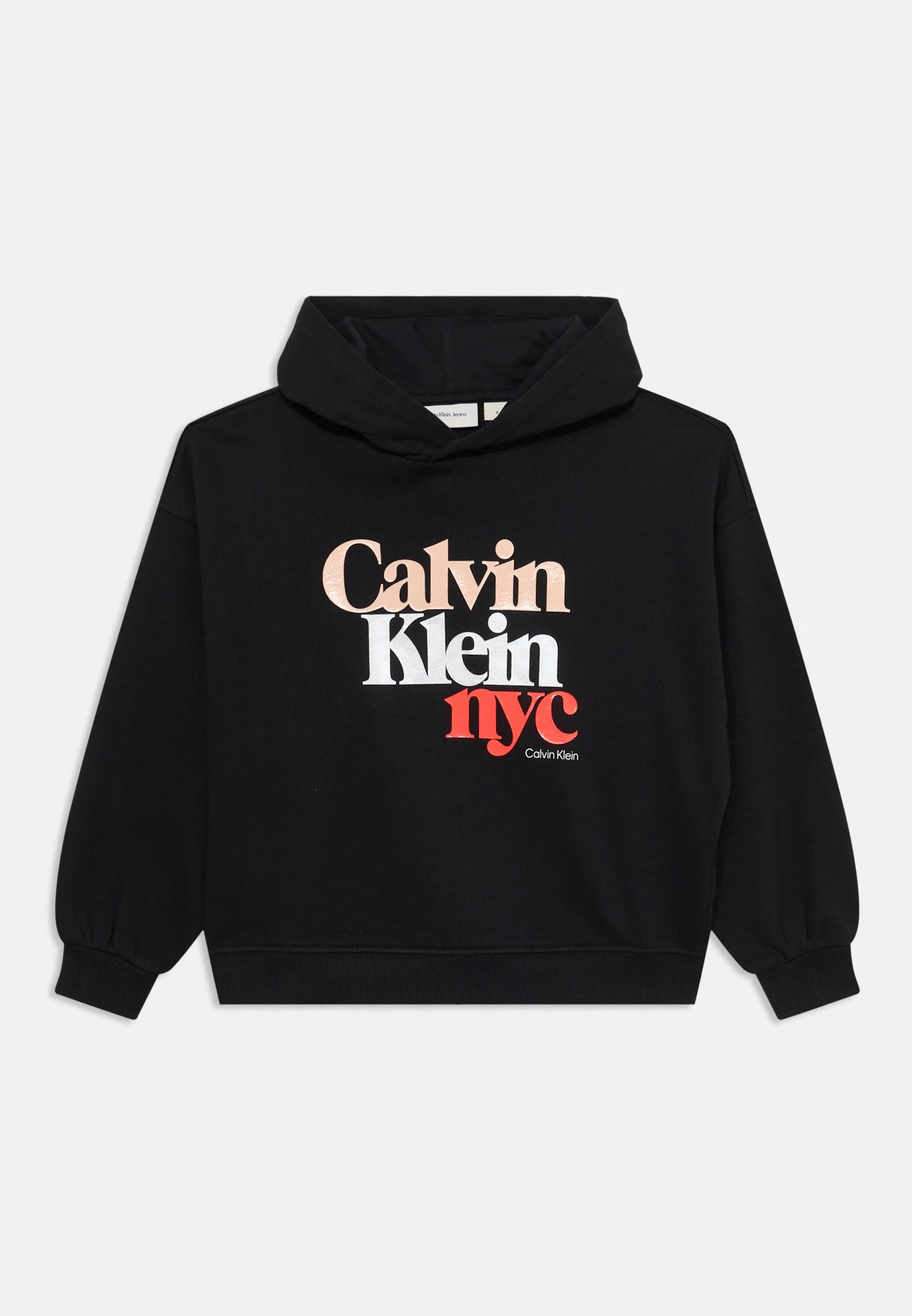 Calvin Klein - Sweat à capuche noir Pearl Signature