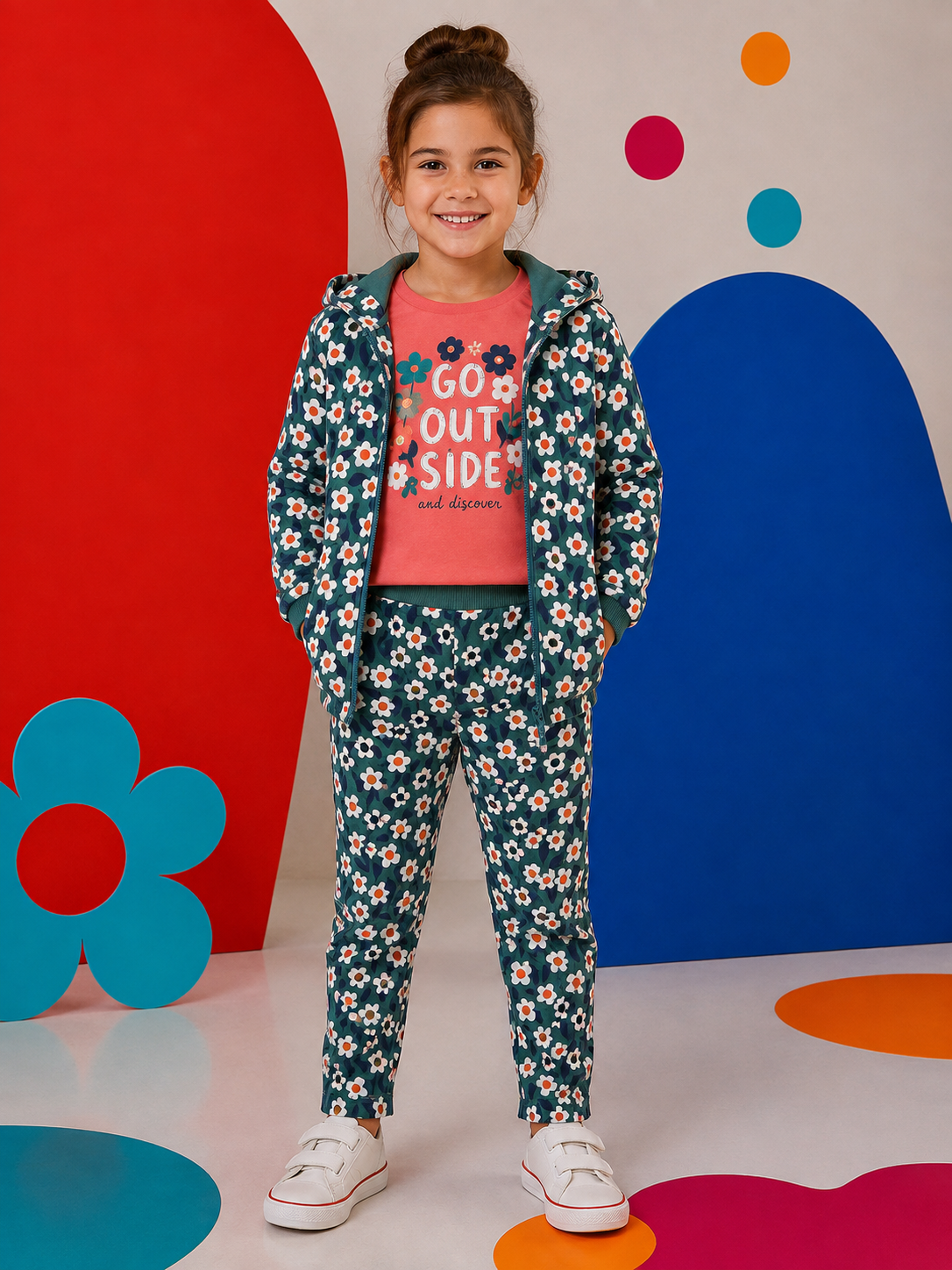 Boboli - Gilet zippé à capuche vert