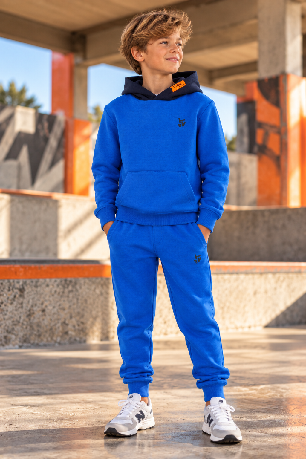 Tygo & Vito - Sweat à capuche Princess Blue HUNK