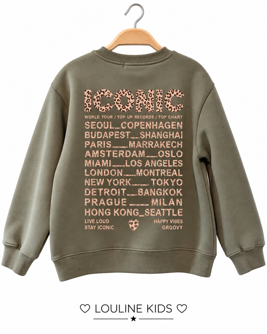 Mère & Enfant - Sweat kaki CONIC