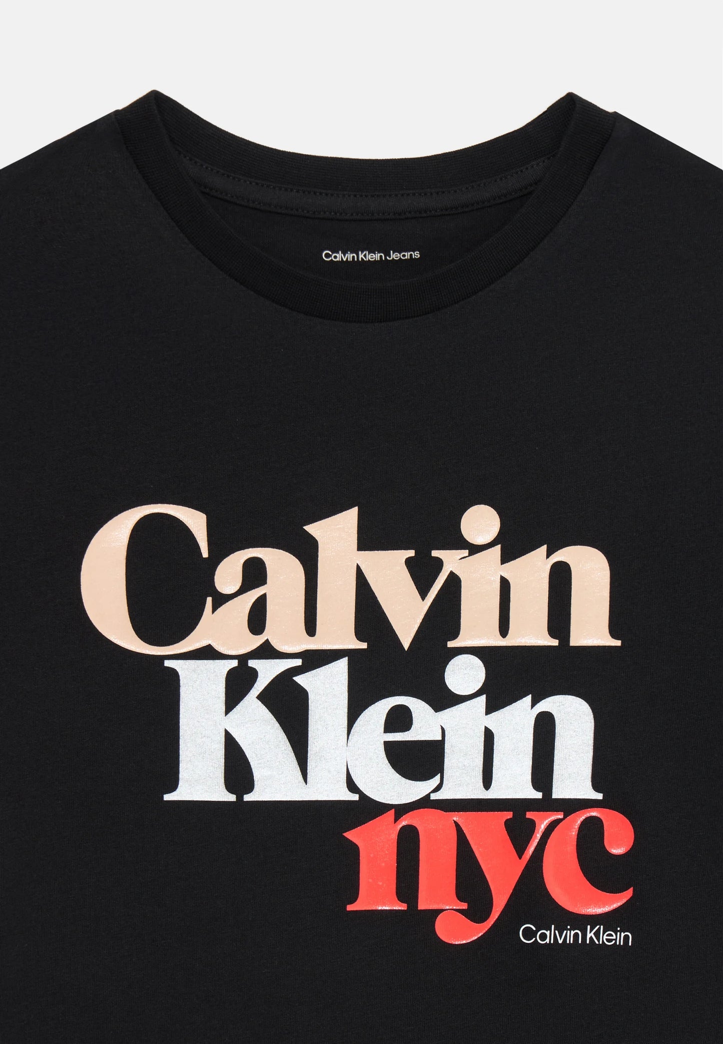 Calvin Klein - T-shirt noir Pearl Signature