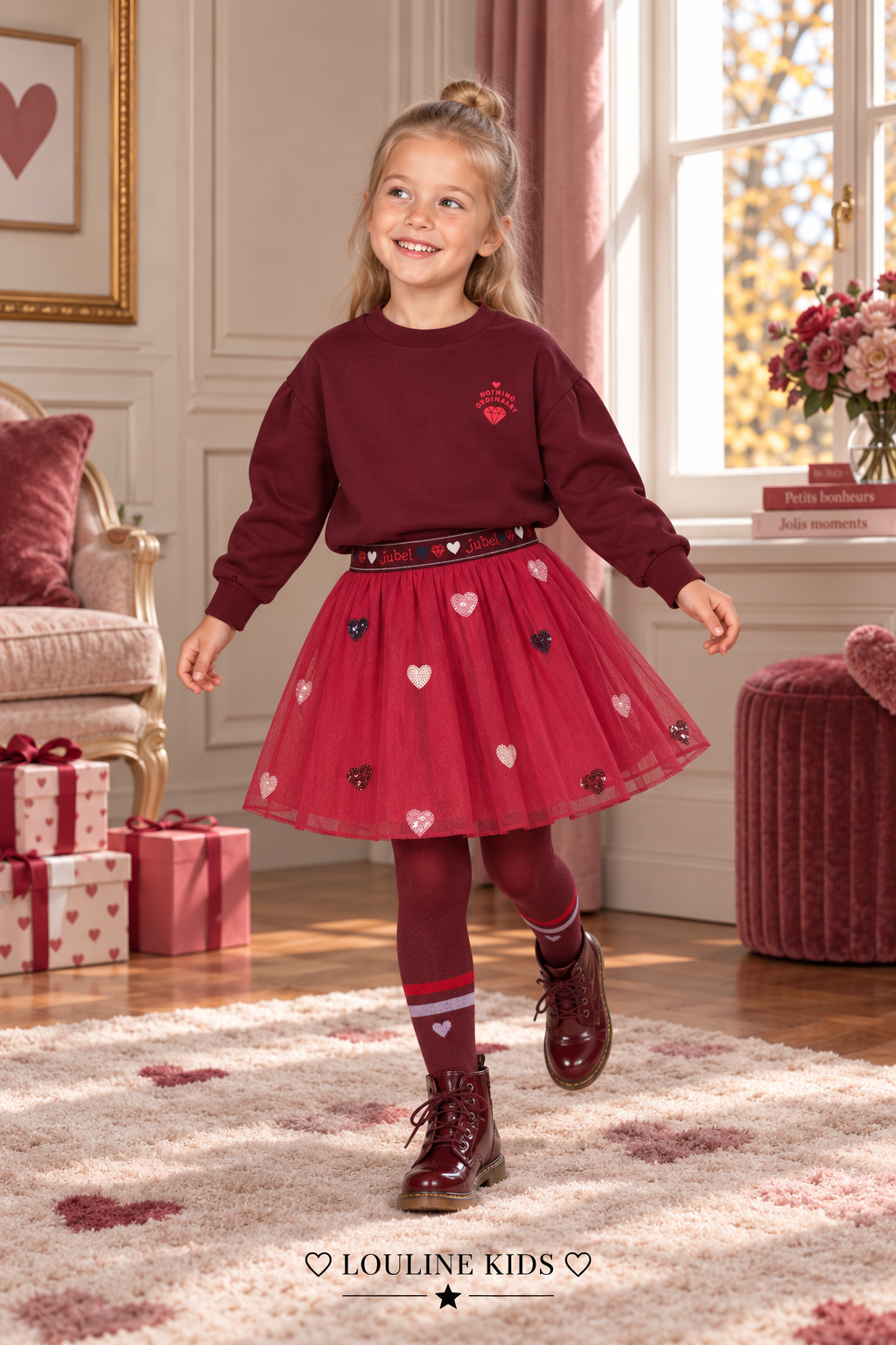 Jubel - Sweat bordeaux Daily Princess