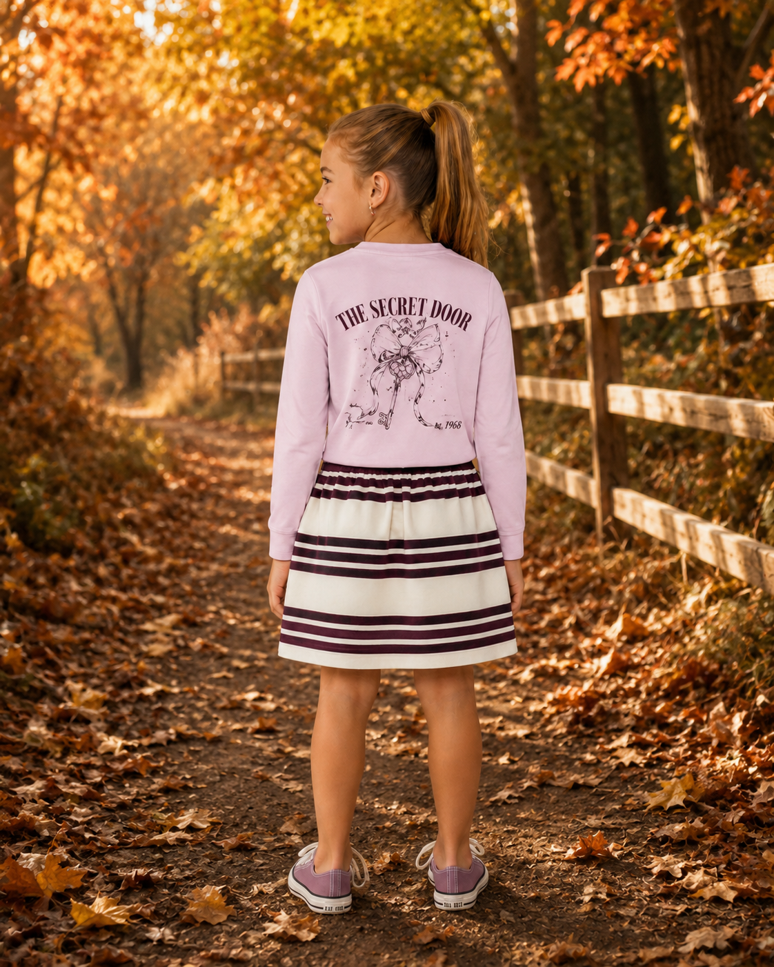 QPI - T-shirt rose backprint Fay