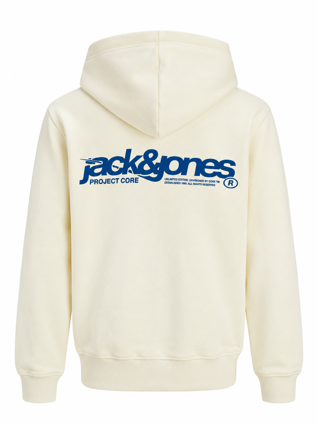 Jack&Jones - Sweat à capuche backprint sweet corn JWHUNION