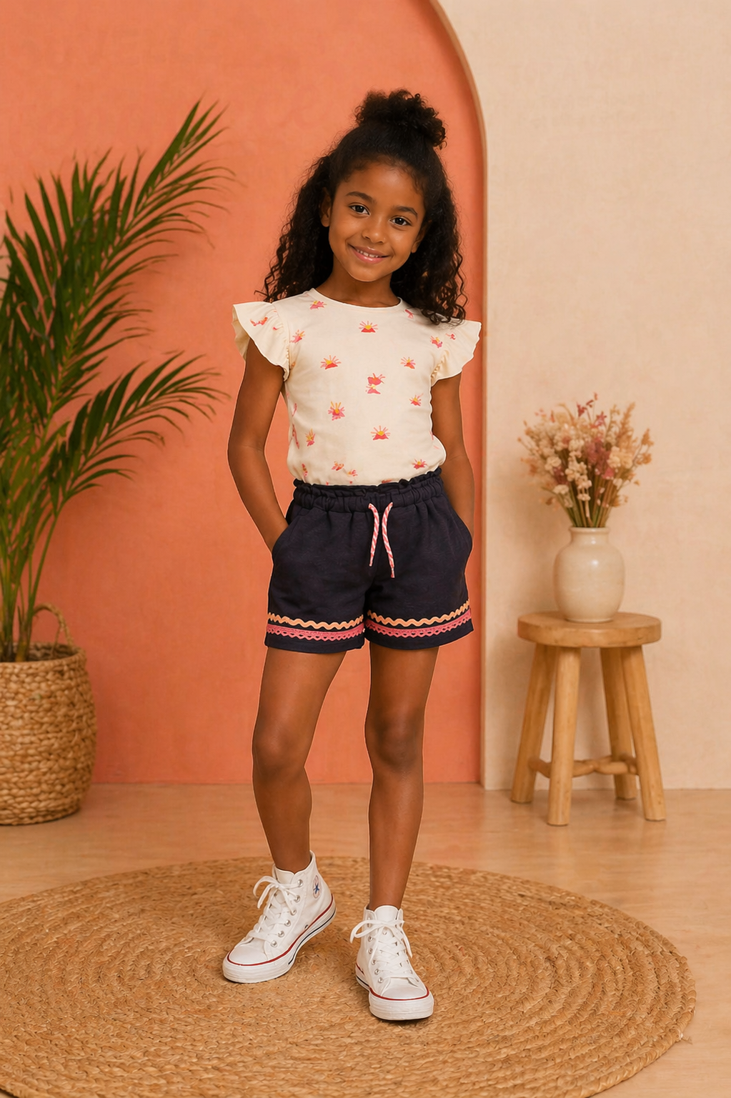 Jubel - Salsa Sunset antraciet korte broek