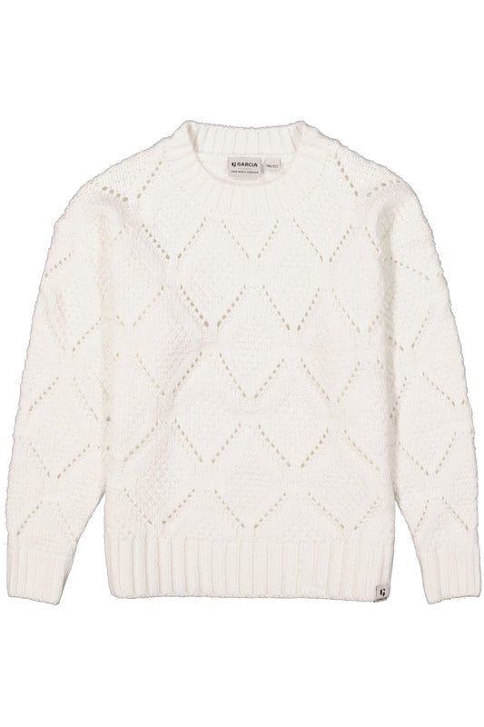 Garcia - warmer weißer Strickpullover