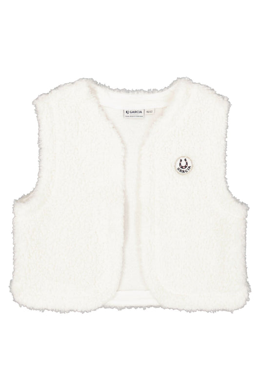 Garcia - Teddy warme weiße ärmellose Jacke