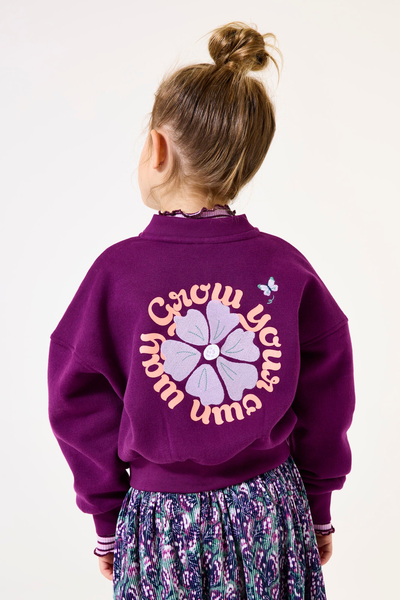Garcia - Cardigan zippé backprint plum purple