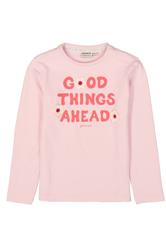Garcia - T-shirt almond blossom "Good Things Ahead"