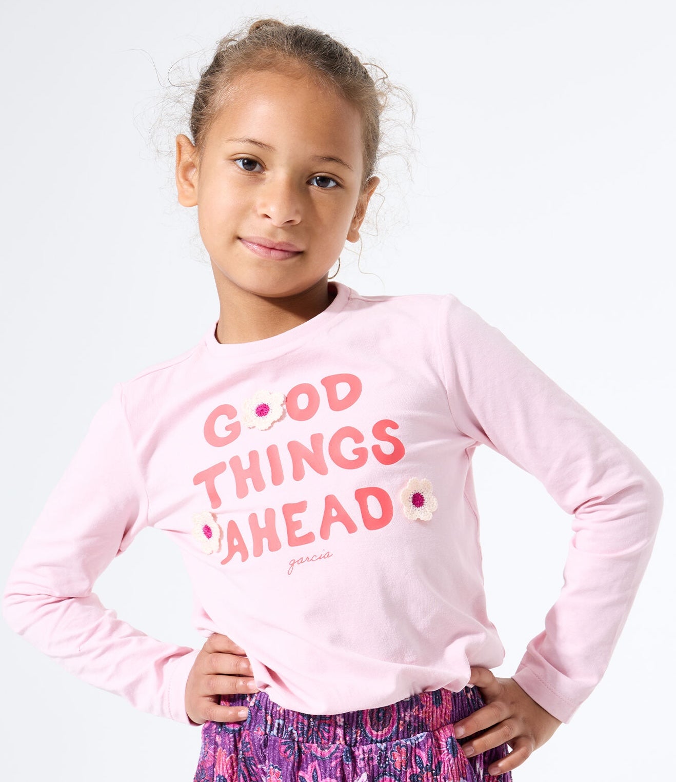 Garcia - T-shirt almond blossom "Good Things Ahead"
