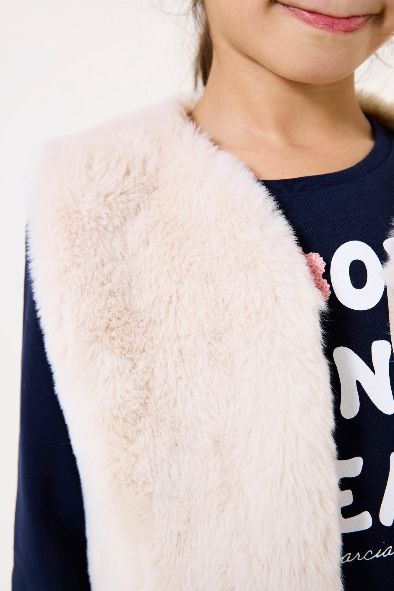 Garcia - Veste sans manche teddy neutral beige