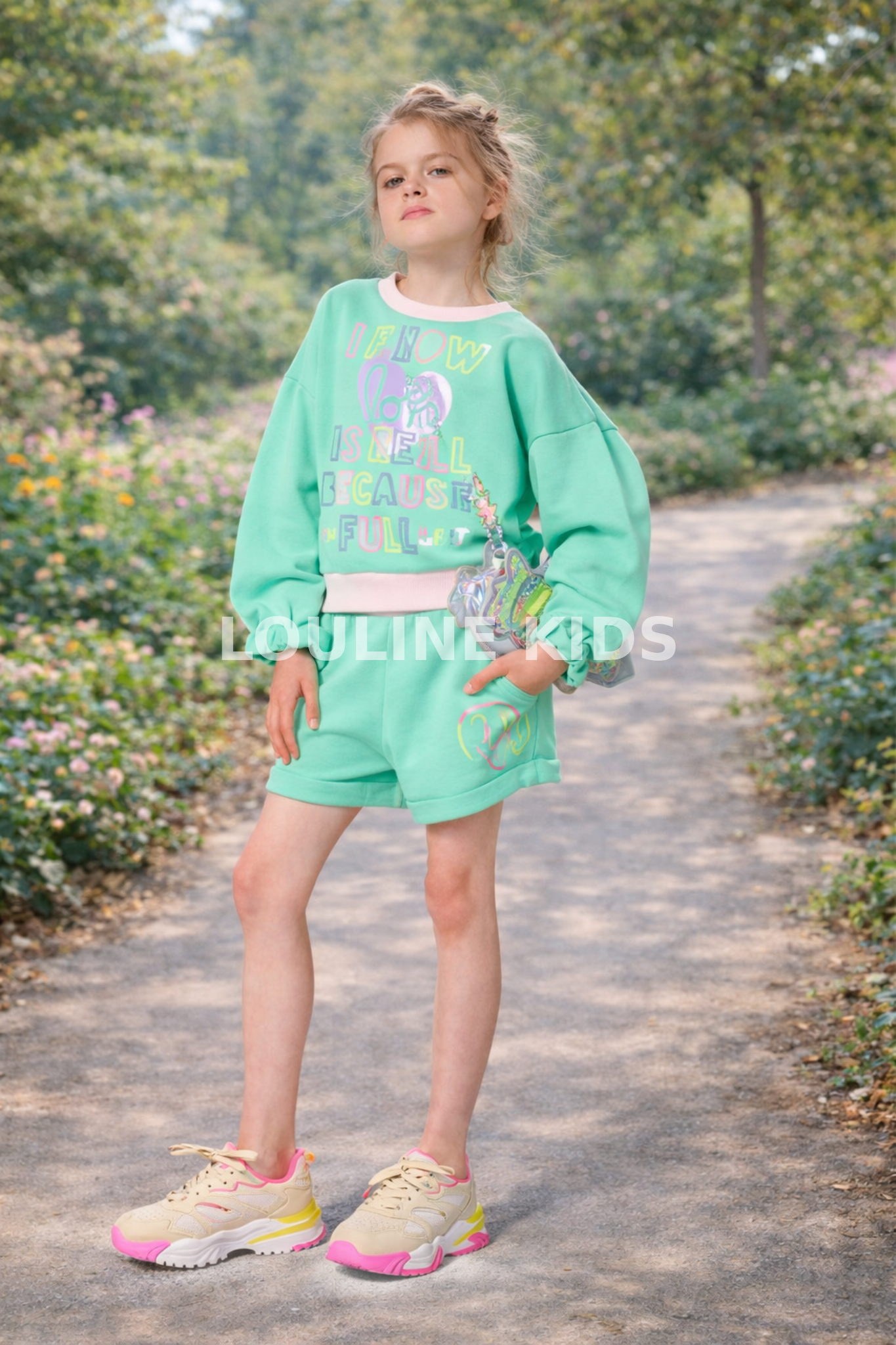 Billieblush - Groene fleeceshort