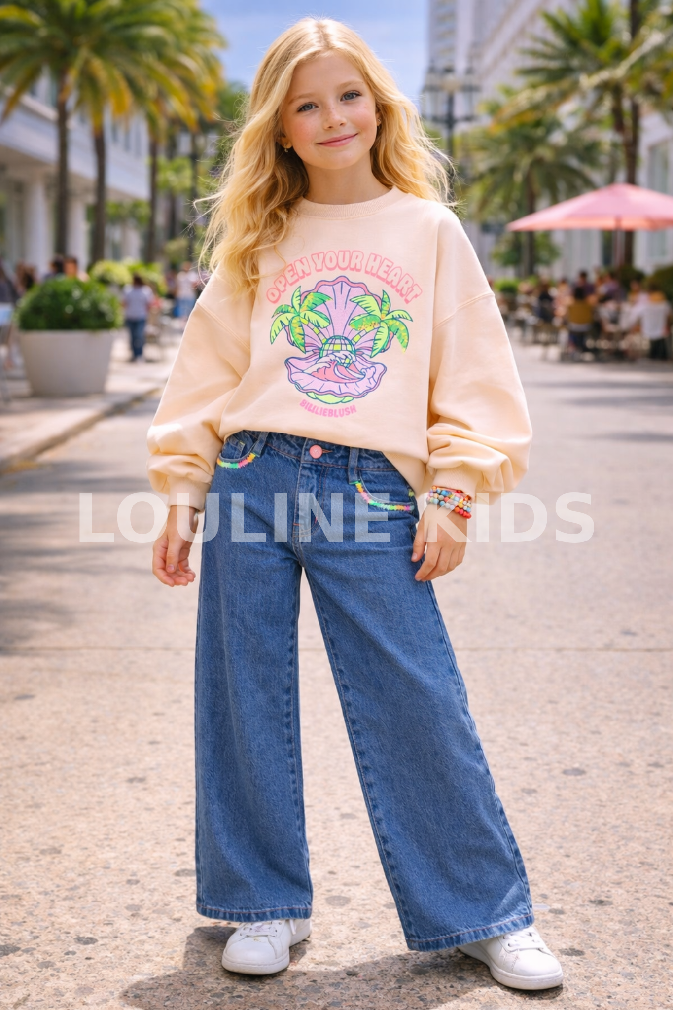 Krijtsweatshirt 'Open je hart'