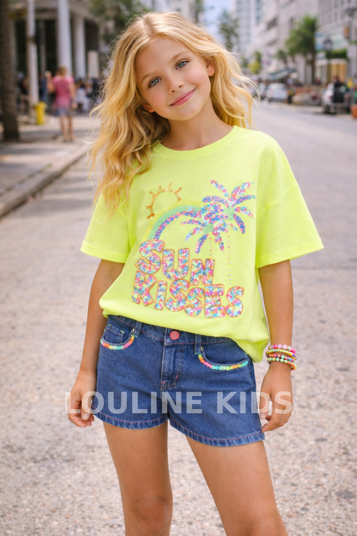 Billieblush - T-shirt green lemon "Sun kisses"