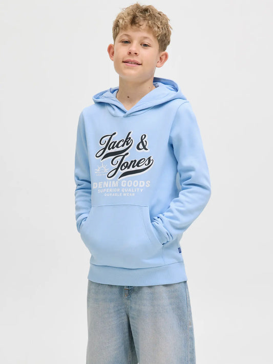 Jack & Jones - Chambray Blue Jjelogo Hoodie
