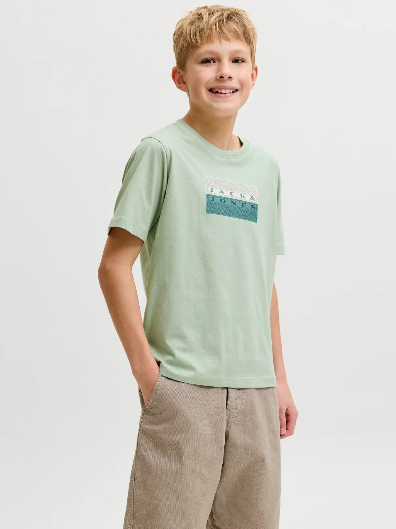 Jack&Jones - T-shirt aqua grey JCOFUSION