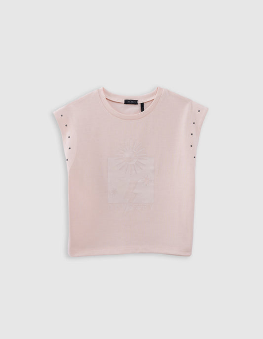 IKKS - T-shirt rose poudré White Rock Odyssey