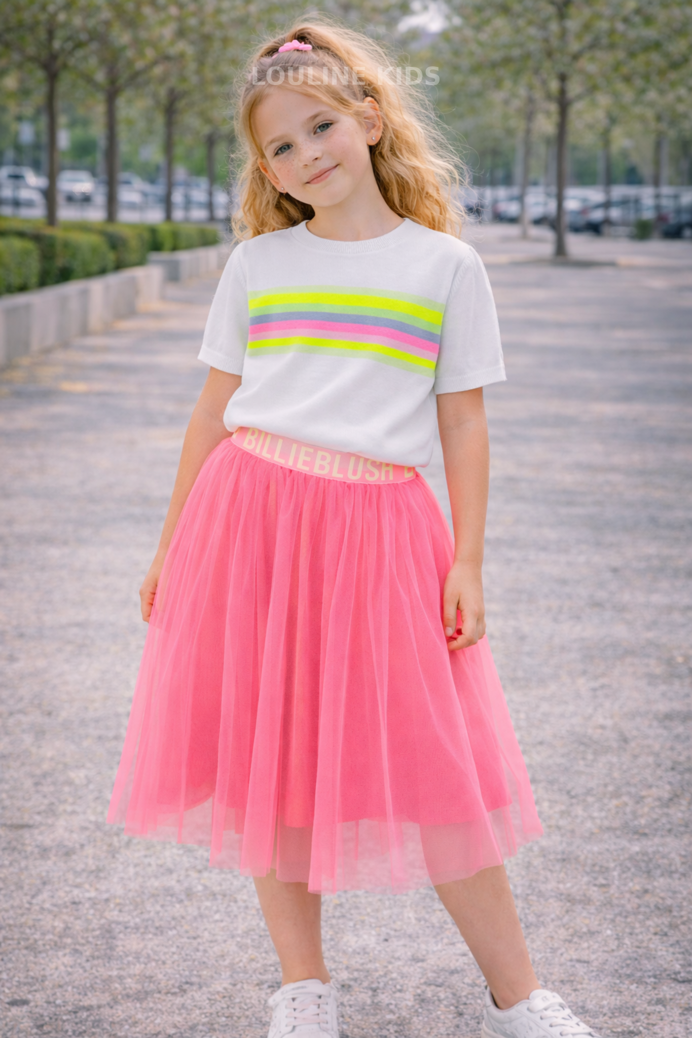 Billieblush - Pull blanc fin sans manches