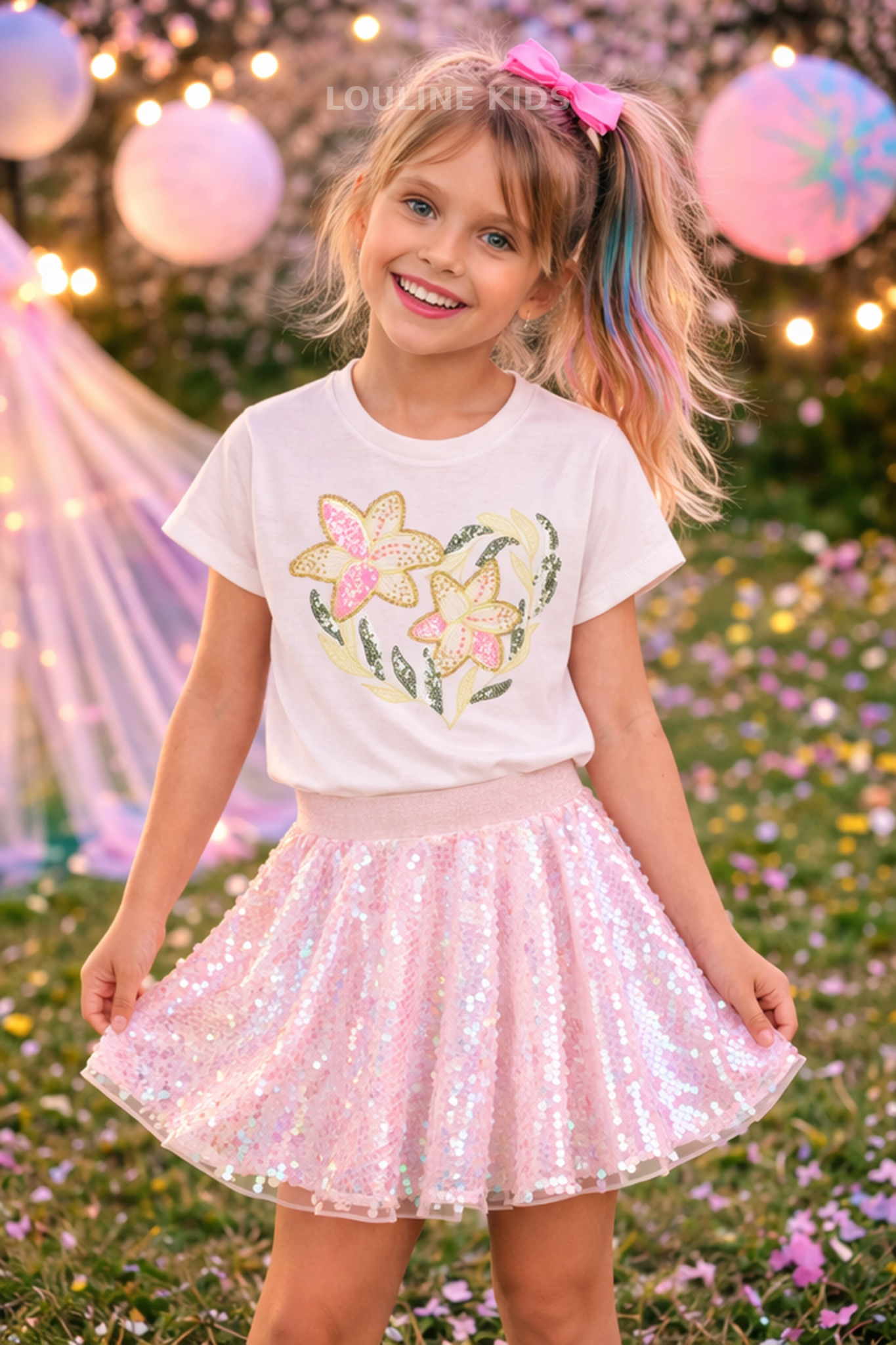 Billieblush - Petticoat met parelmoer pailletten