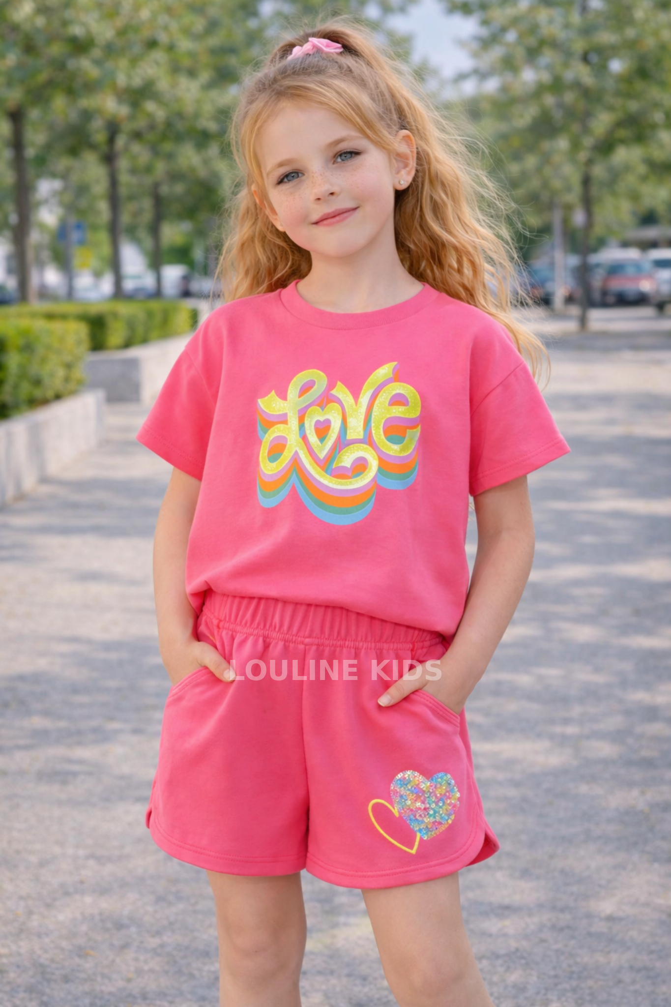 Billieblush - Camiseta “Love” rosa neón