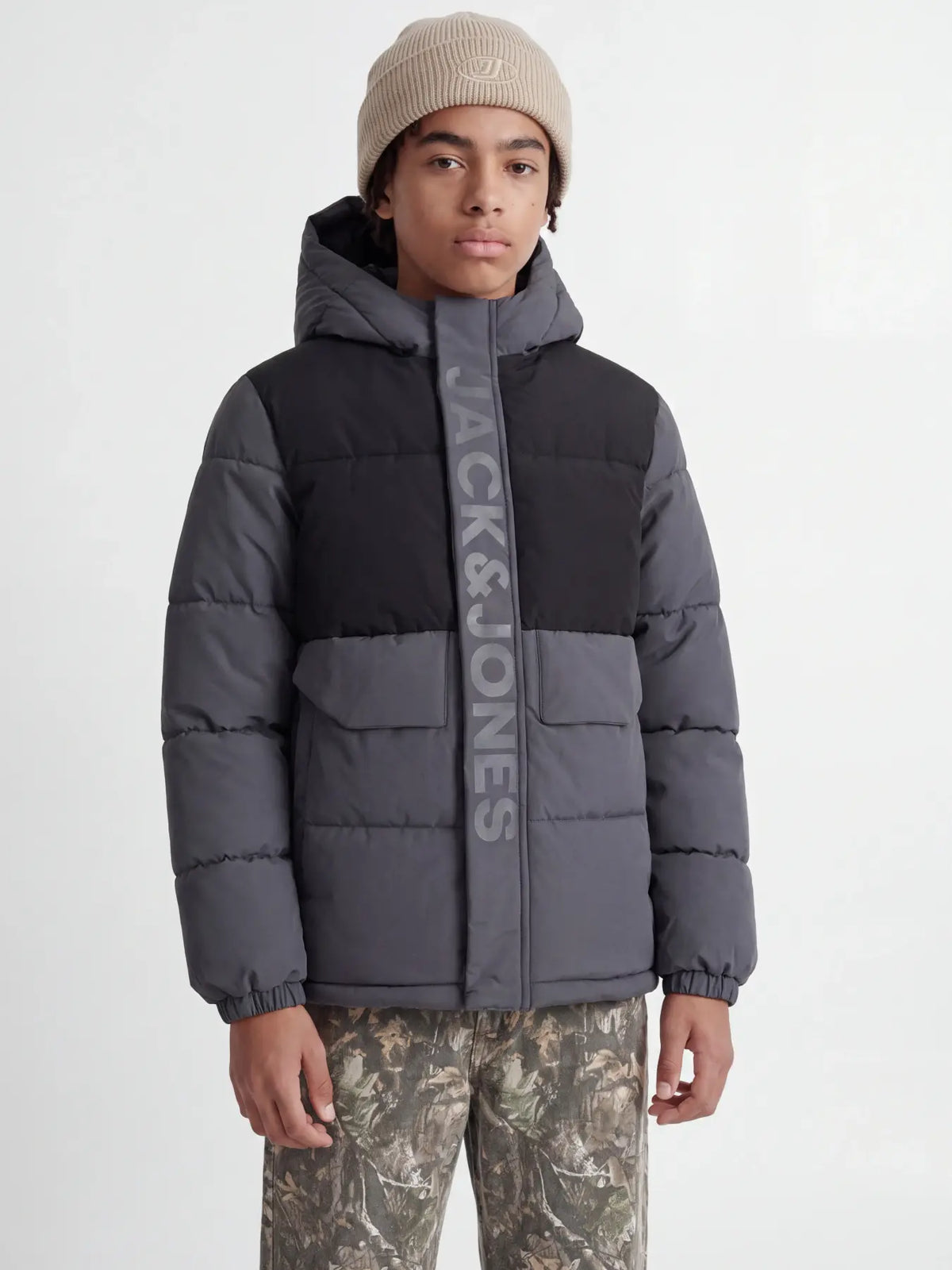 Jack&Jones - Manteau puffer Turbulence BLACK JCOSPEED