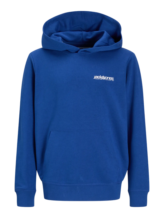 Jack&Jones - Sweat à capuche backprint blue JWHUNION